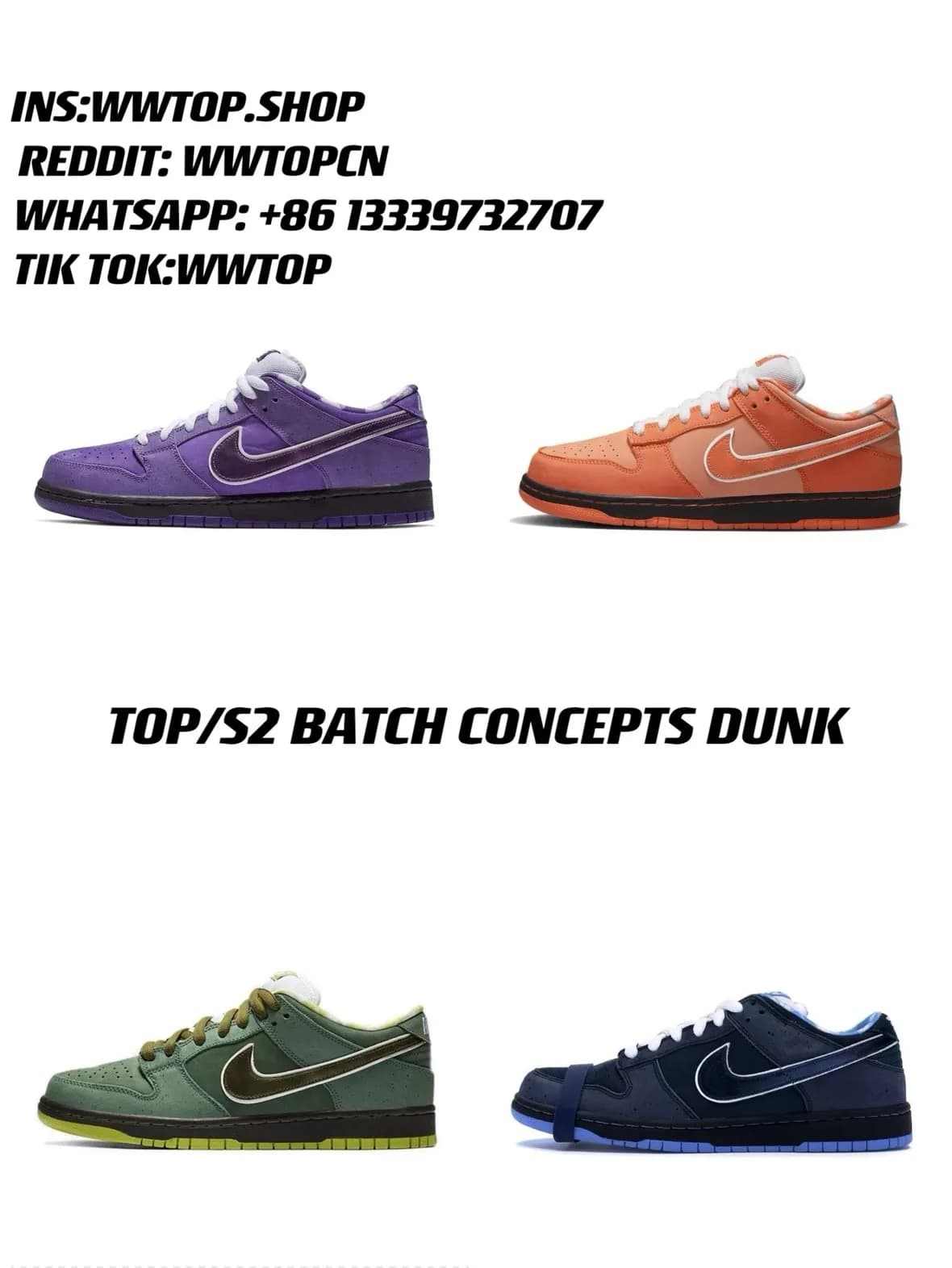 Dunk Low Concepts (8 colour ways) - JoyaGoo Spreadsheet