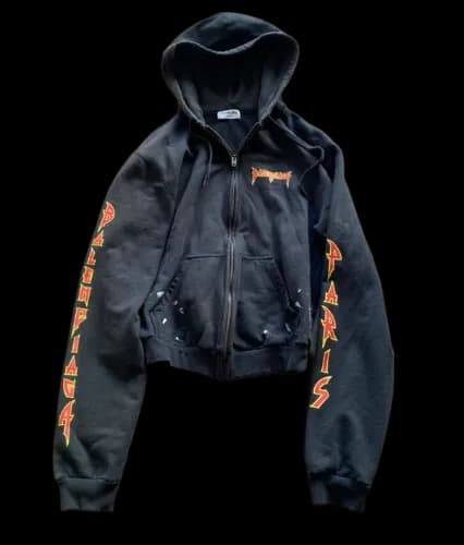 BALENCIAGA METALLIC ZIP UP