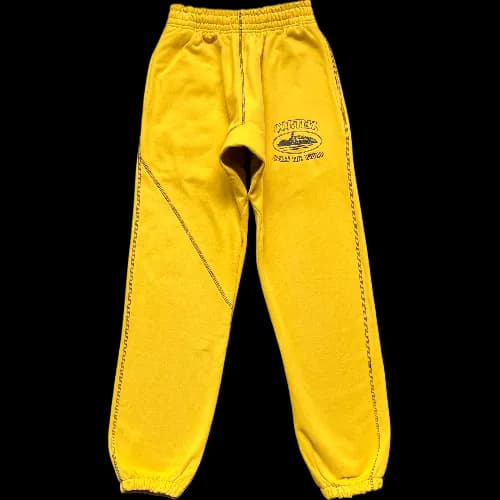 corteiz pants Alcatraz topstitching yellow - JoyaGoo Spreadsheet