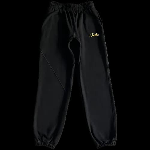 corteiz Pants Alcatraz Basic black-yellow