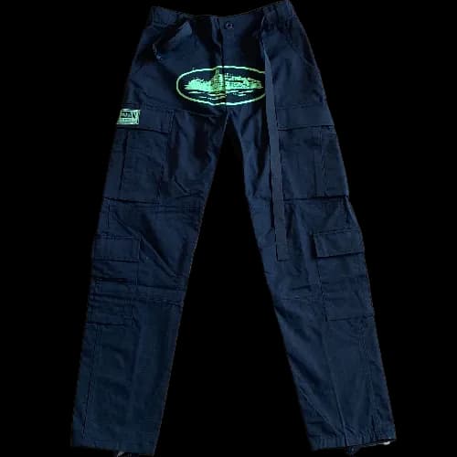Corteiz pants cargo Black Green Logo - JoyaGoo Spreadsheet