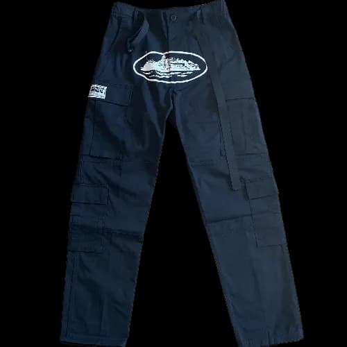Corteiz pants cargo black white logo - JoyaGoo Spreadsheet