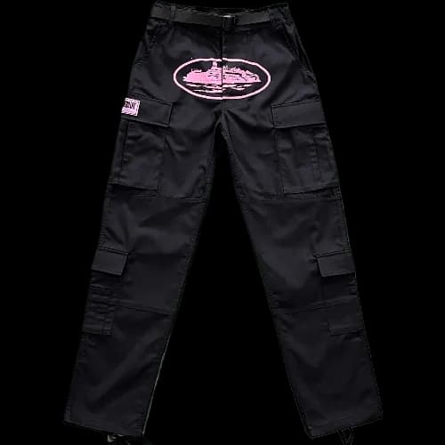 corteiz pants cargo black - pink logo - JoyaGoo Spreadsheet