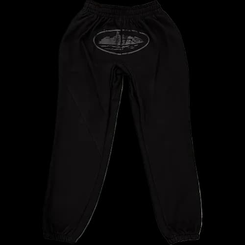 corteiz pants black  alcatraz logo black