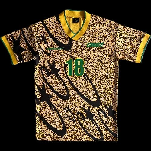 cortei tee jersey yellow and black all-over printed football - JoyaGoo Spreadsheet