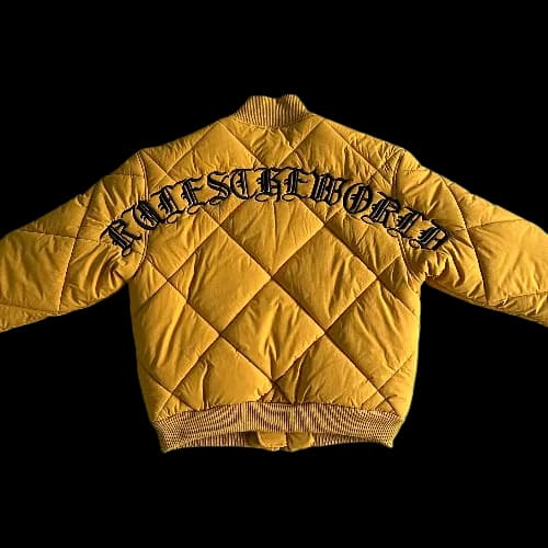 corteiz jacket bomber olde english -yellow - JoyaGoo Spreadsheet