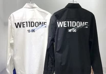 WE11DONE long-sleeved shirt - JoyaGoo Spreadsheet