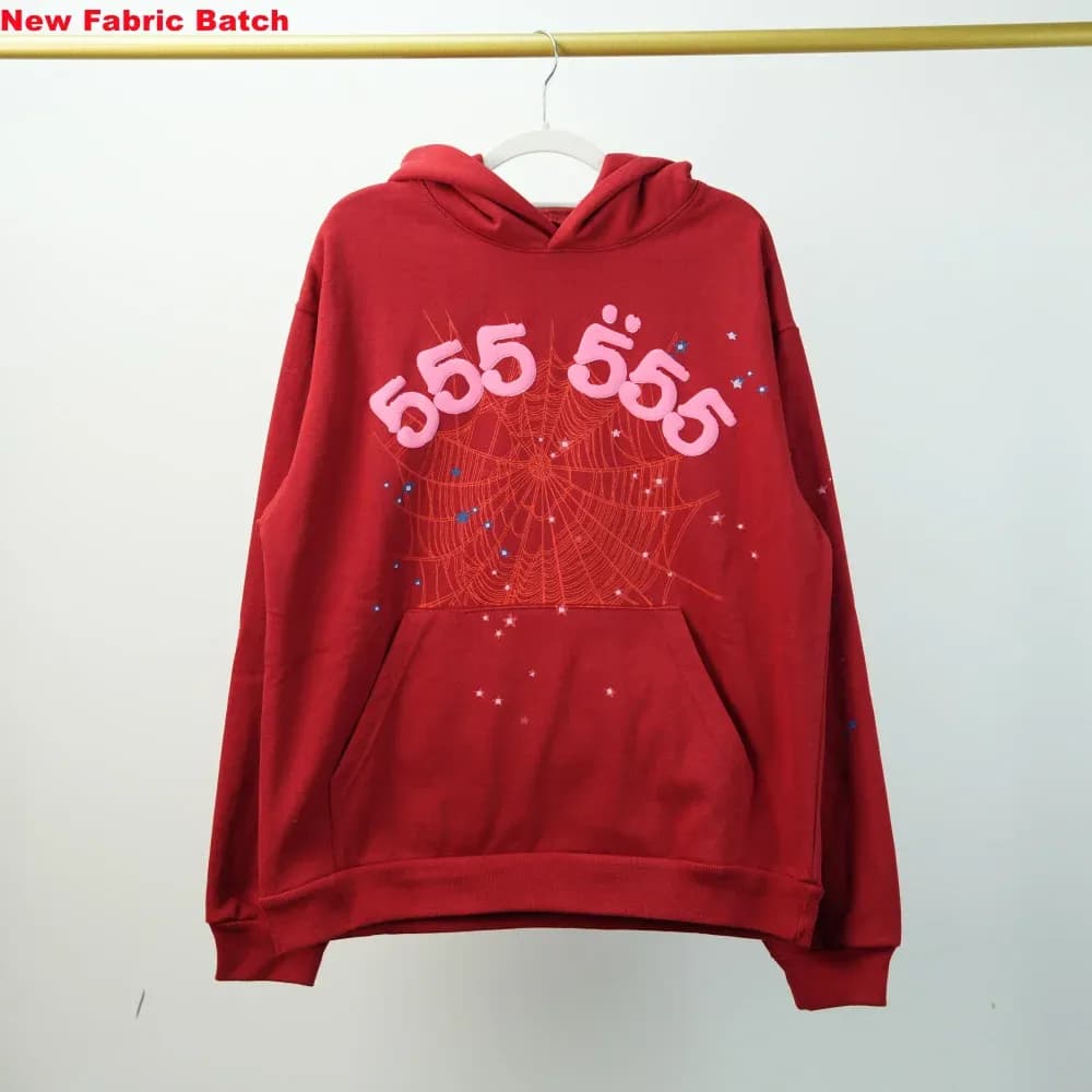 Sp5der Worldwide Red Angel Number 555 Hoodie - JoyaGoo Spreadsheet