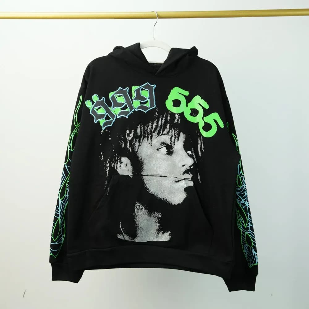 Juice Wrld x Sp5der Hoodie Black - JoyaGoo Spreadsheet
