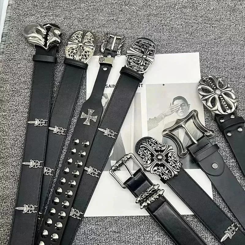 藤蔓雕花克罗针扣皮带情侣款男女腰带明星款暗黑朋克哥特铆钉裤带 (92) - JoyaGoo Spreadsheet