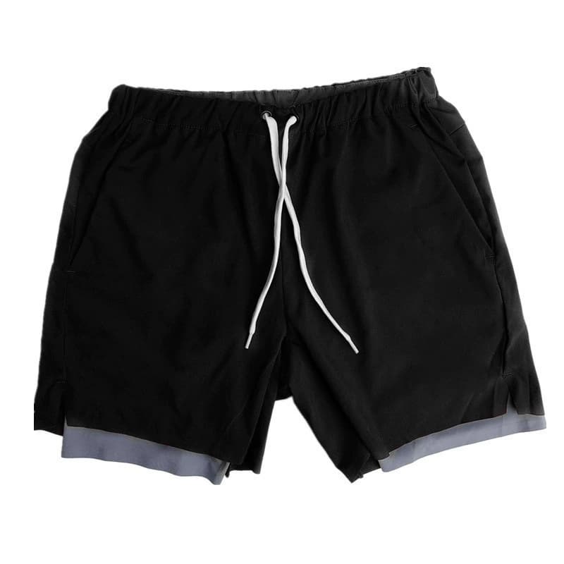 American basketball shorts men's training fitness sports ball pants summer running lining quick-drying double-layer pants tights - JoyaGoo Spreadsheet