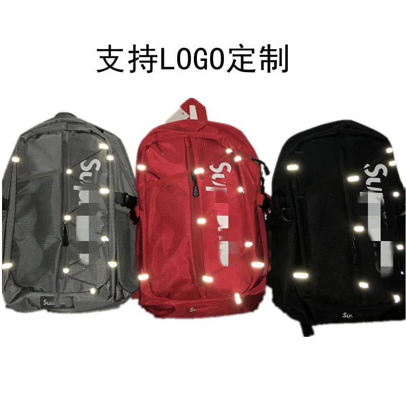 Fashion men and women Korean version Harajuku ulzzang street shooting backpack travel bag fitness bag ins reflective backpack school bag