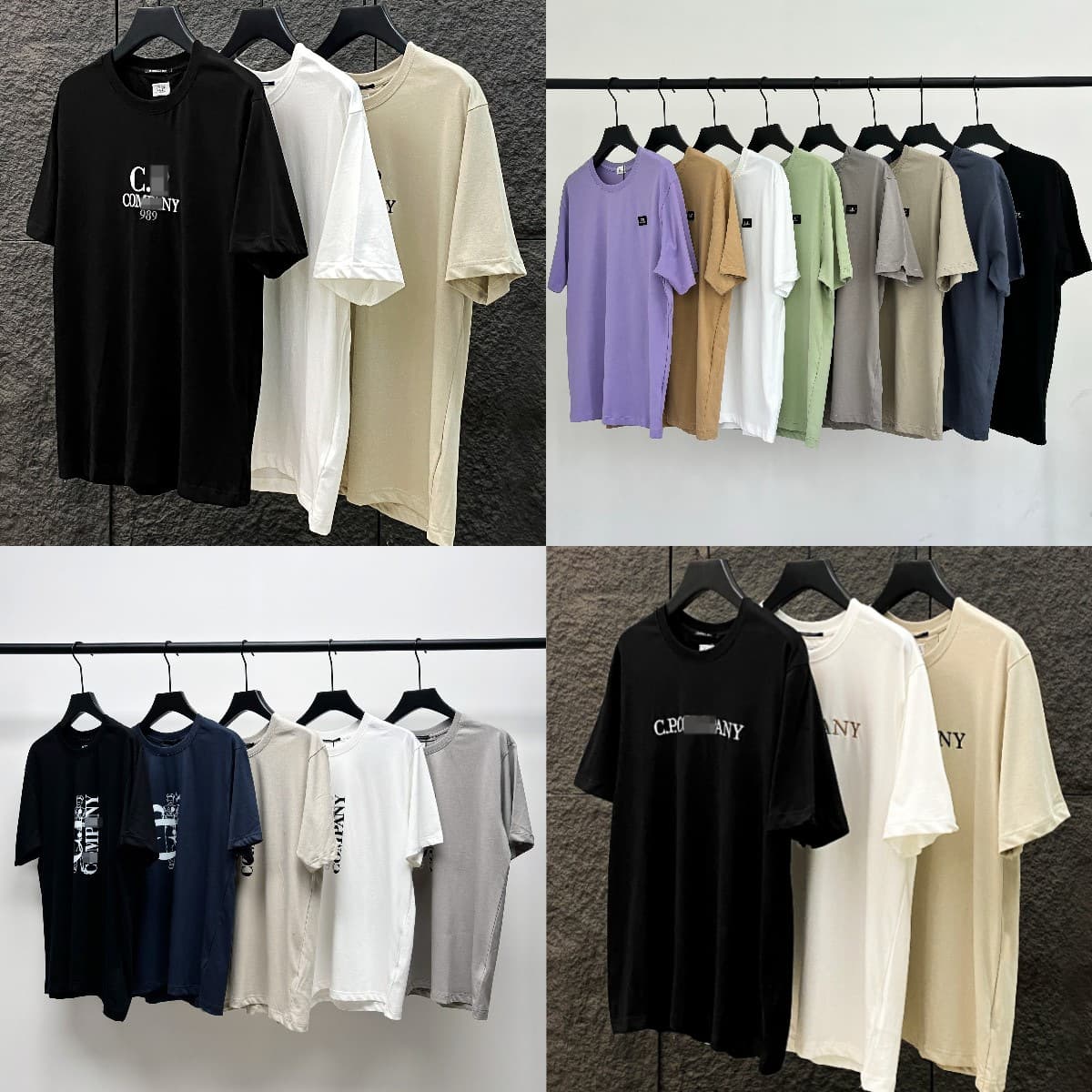 CP foreign trade men's fashion brand pure cotton embroidery casual round neck short-sleeved T-shirt handsome simple casual outdoor sports - JoyaGoo Spreadsheet