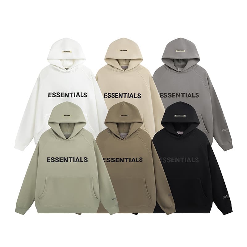 Factory double line Esse wholesale new chest LOGO laminated hooded sweatshirt FOGntials - JoyaGoo Spreadsheet
