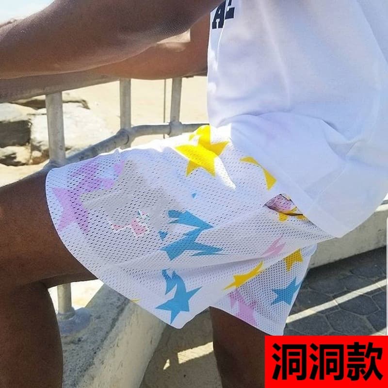 EE American casual shorts fitness men's muscle sports shorts trendy beach pants mesh breathable cross-border supply - JoyaGoo Spreadsheet