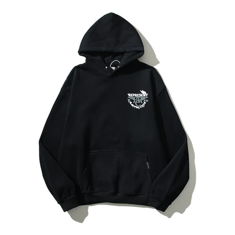 Cross-border autumn and winter high street REP three-dimensional foaming letters plus velvet hooded sweatshirt men and women loose ins trendy hoodie - JoyaGoo Spreadsheet