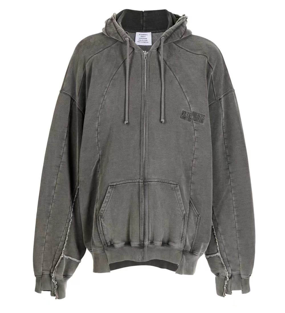 Cross-border foreign trade wholesale 2023 INS loose stitching wash zipper coat sweatshirt men and women couple hoodie fashion - JoyaGoo Spreadsheet