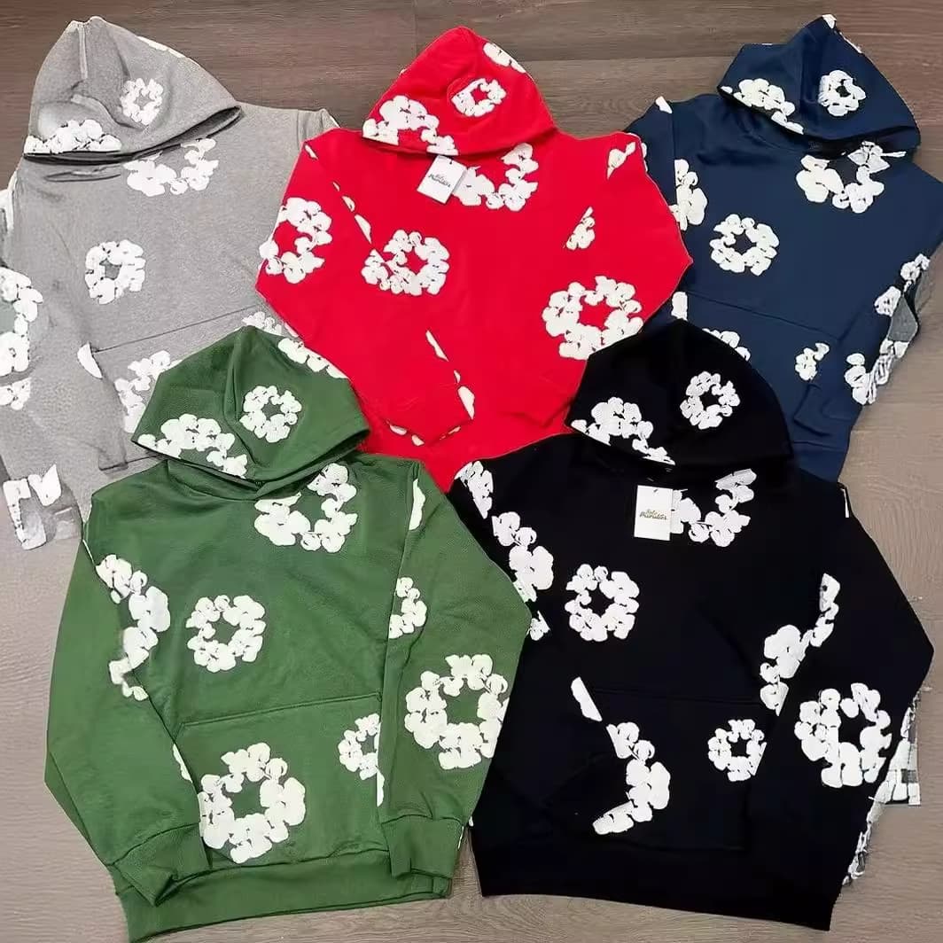 2024 European and American trendy brand foam printing loose sweatshirt Y2K hip-hop street wear men and women pullover casual tops - JoyaGoo Spreadsheet
