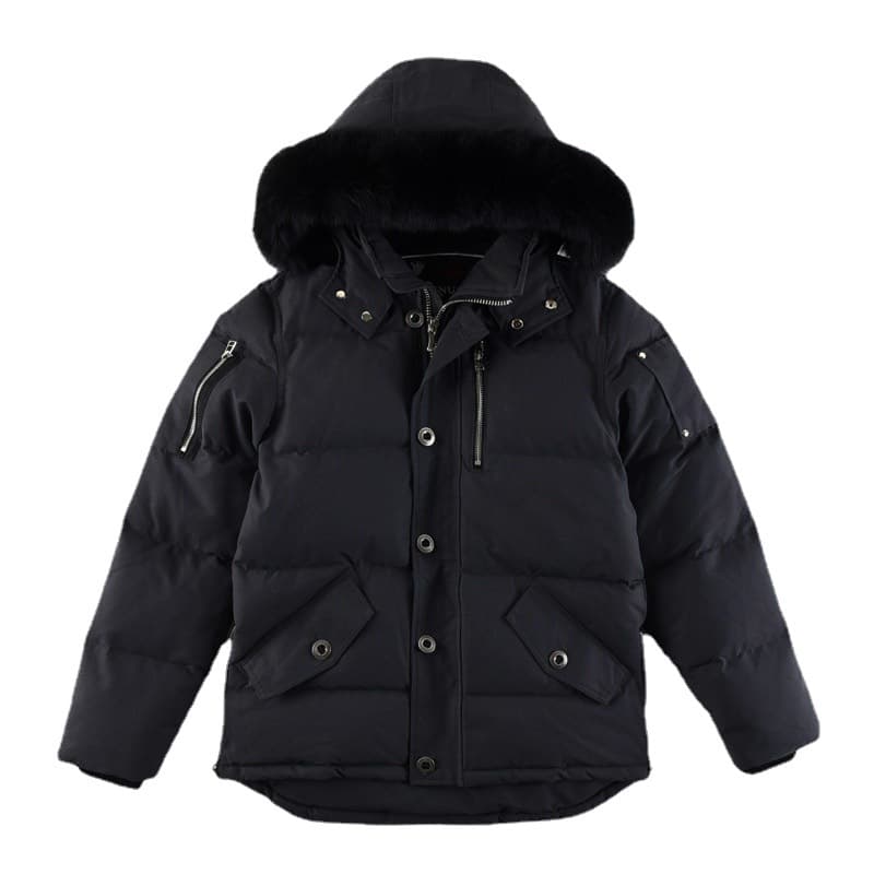 Palm Moose #06 Men Fox Fur Hooded 3Q Down Jacket