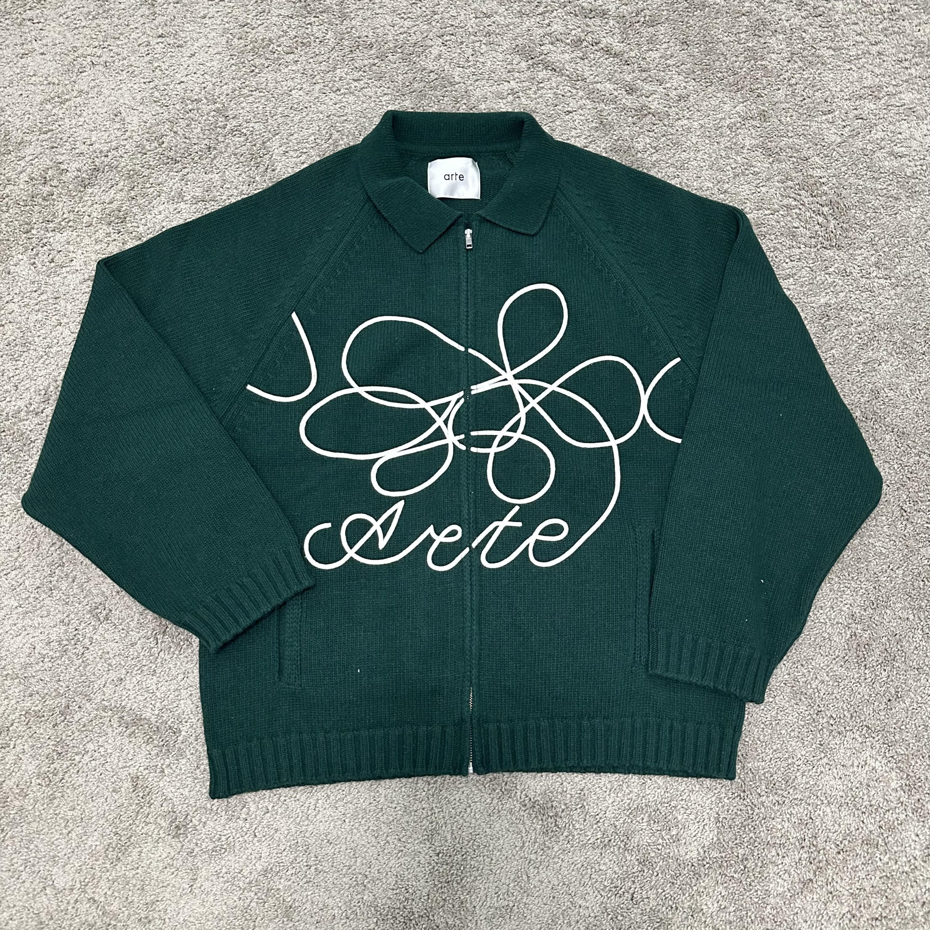 Arte Cardigan Flower Round Knit - JoyaGoo Spreadsheet