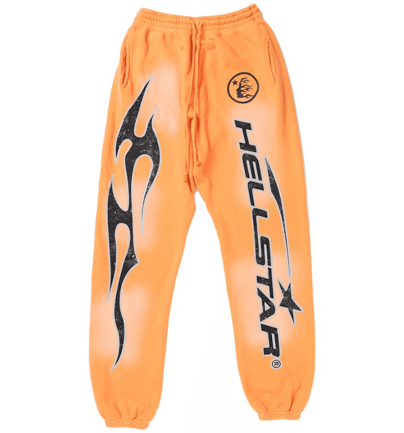 Hellstar Fire Orange Closed Elastic Bottom Sweatpants Orange Dye - JoyaGoo Spreadsheet
