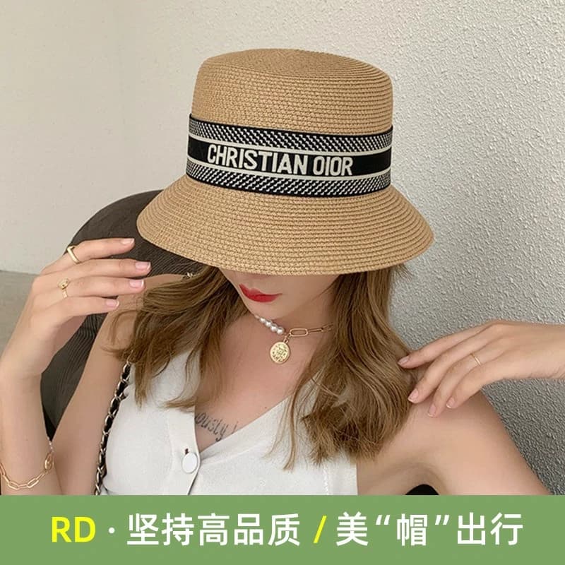 D hat women 2024 new straw hat ladies sun visor sun protection fisherman hat straw fashion basin hat summer - JoyaGoo Spreadsheet