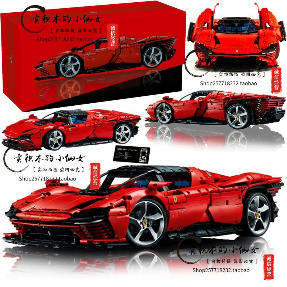 Chinese building blocks 42143 Ferrari red super sports car mechanical set building blocks Mid-Autumn Festival boyfriend gift - JoyaGoo Spreadsheet