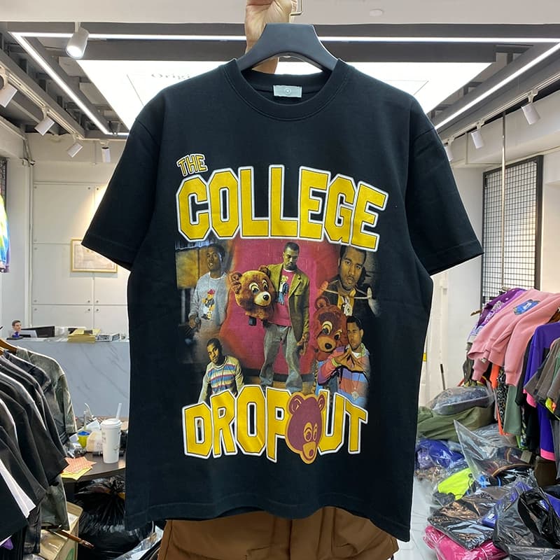2021 Summer New Arrival Kanye KANYE Hip-Hop Singer Character Printed Men and Women Loose High Street Short-Sleeved Trendy Brand T-Shirt - JoyaGoo Spreadsheet