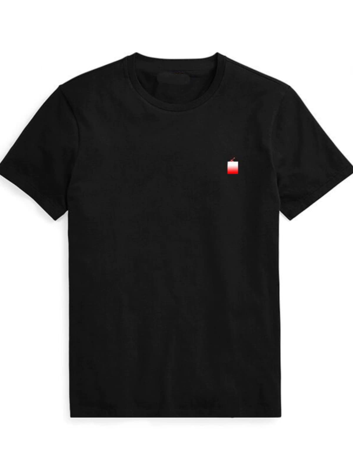 Short-sleeved T-shirt men's summer loose versatile round neck half-sleeved top large size men's casual business embroidery couple wear - JoyaGoo Spreadsheet