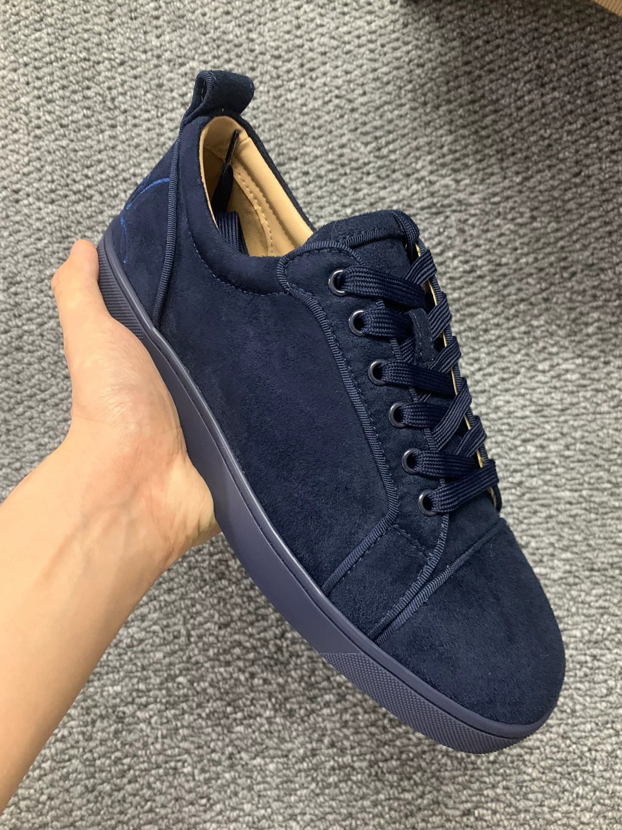 Genuine Leather CL red sole shoes cl men's shoes low top rivet shoes couple Trend Board shoes casual women's shoes head nail rhinestone shoes - JoyaGoo Spreadsheet
