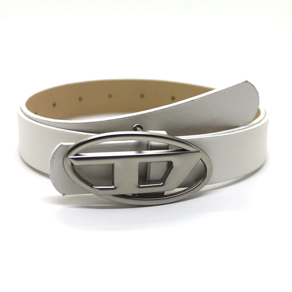 Korean trend New Letter D oval metal snap button men and women all-match decoration belt fashion matching jeans
