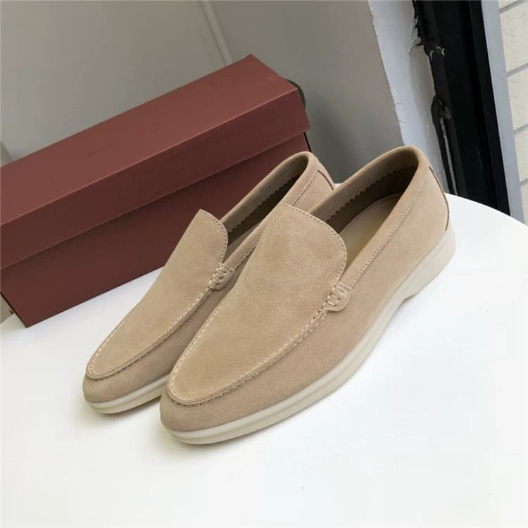 LP Pure original shoes Italian loro * piana suede loafers flat casual men's one pedal foreign trade