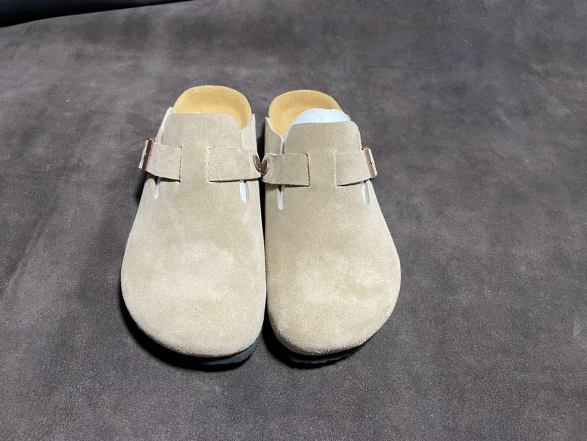 BMXM half-covered slippers for men and women, the same style, Bohai suede fashion lazy shoes - JoyaGoo Spreadsheet