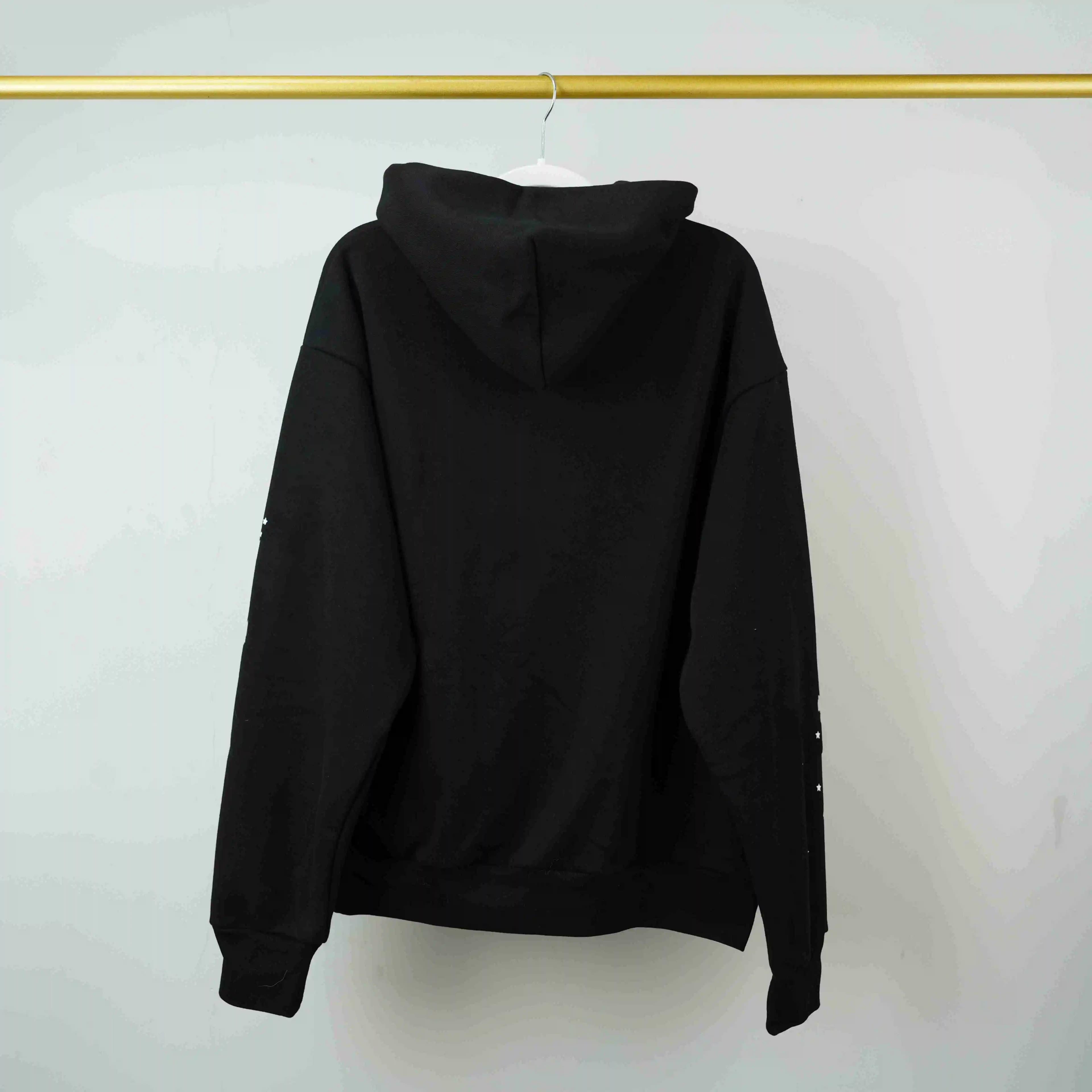 Basic family style foam printing letters new men's round neck spider web sweatshirt