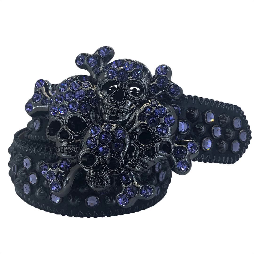 New ghost head punk style, rhinestone belt. - JoyaGoo Spreadsheet