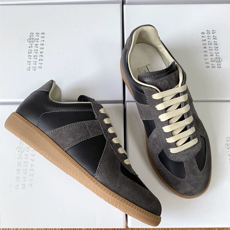 tgts_eng_Latnzh German training shoes women's retro sports genuine leather casual board shoes men's all-match white shoes milk tea color women's shoes Cortez - JoyaGoo Spreadsheet