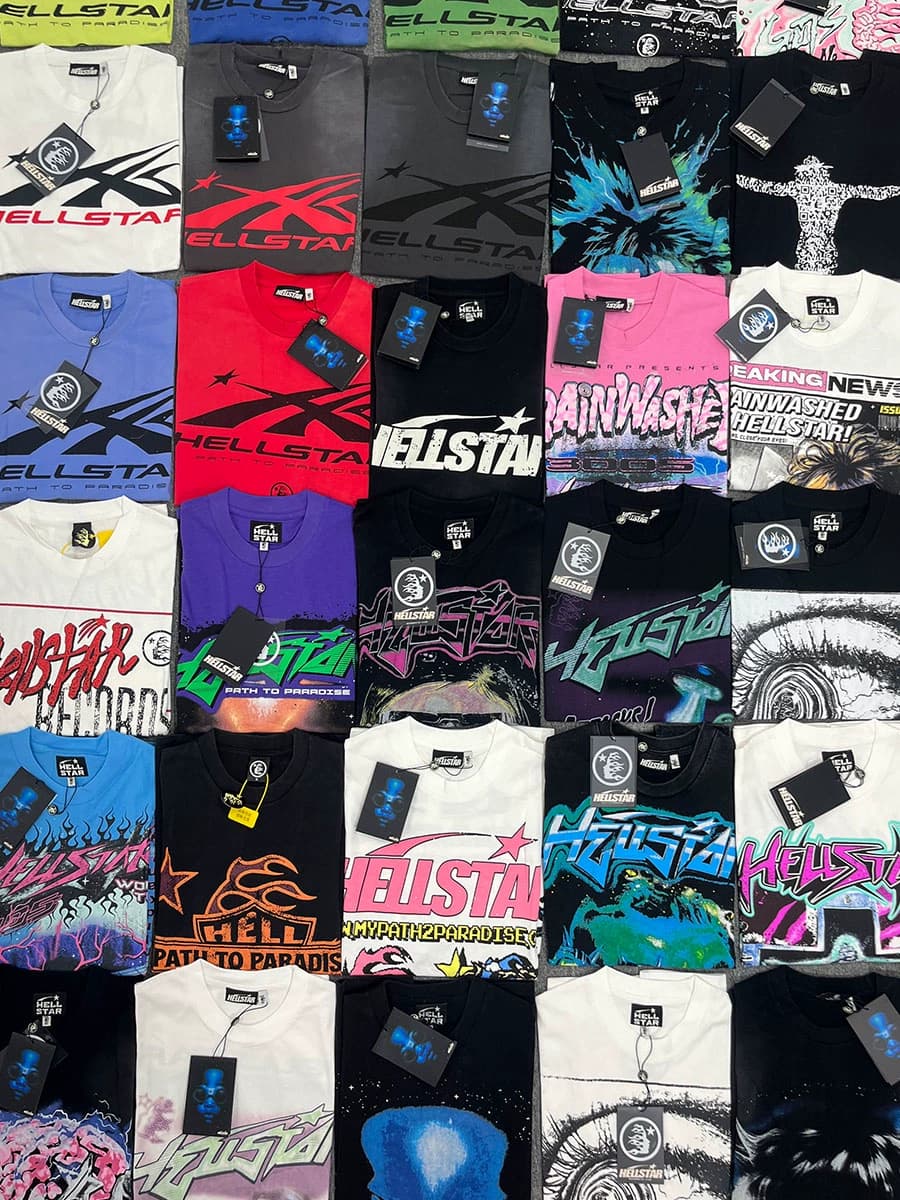 High version Hellstar Hell Star American high street Vintage men and women VTG short-sleeved T-shirt trendy brand