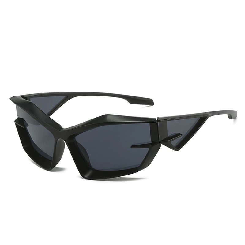 So handsome niche pioneer future transparent frame black sunglasses men and women fashionable pull cool photo sunglasses trendy - JoyaGoo Spreadsheet