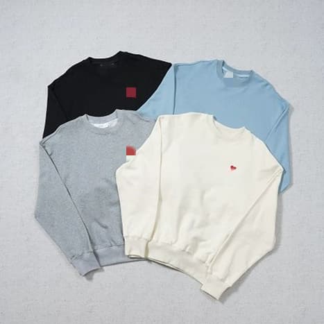 AM sweatshirt round collar classic small red heart A - JoyaGoo Spreadsheet