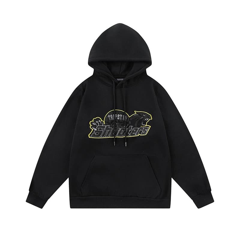 Trapstar European and American street style fashion brand towel embroidery letters INS men and women loose sports and leisure suit fleece-lined