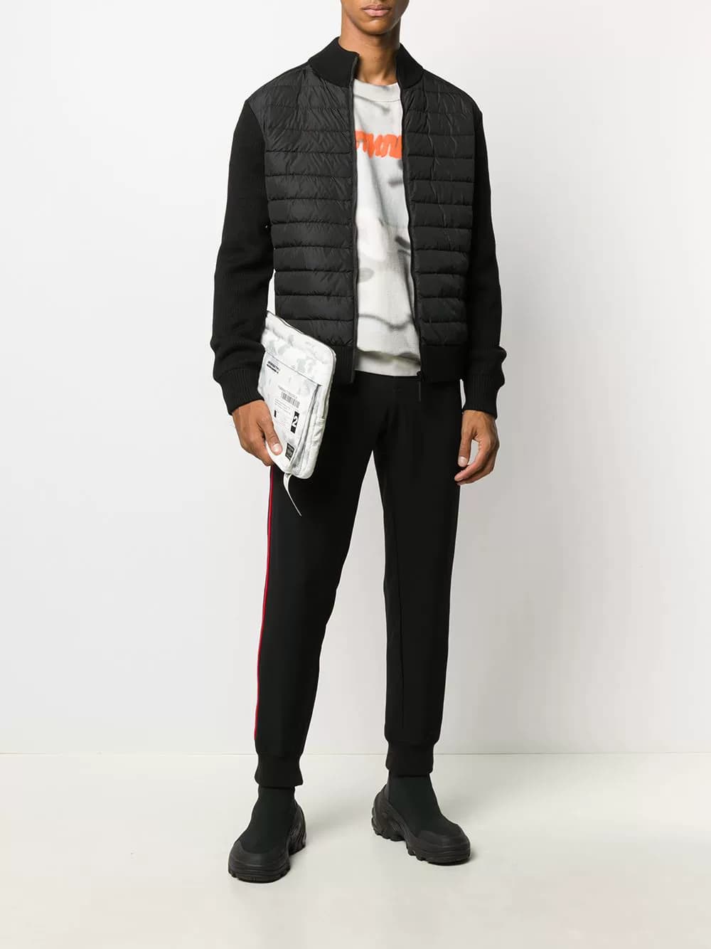Wool Cardigan paneled down jacket - JoyaGoo Spreadsheet