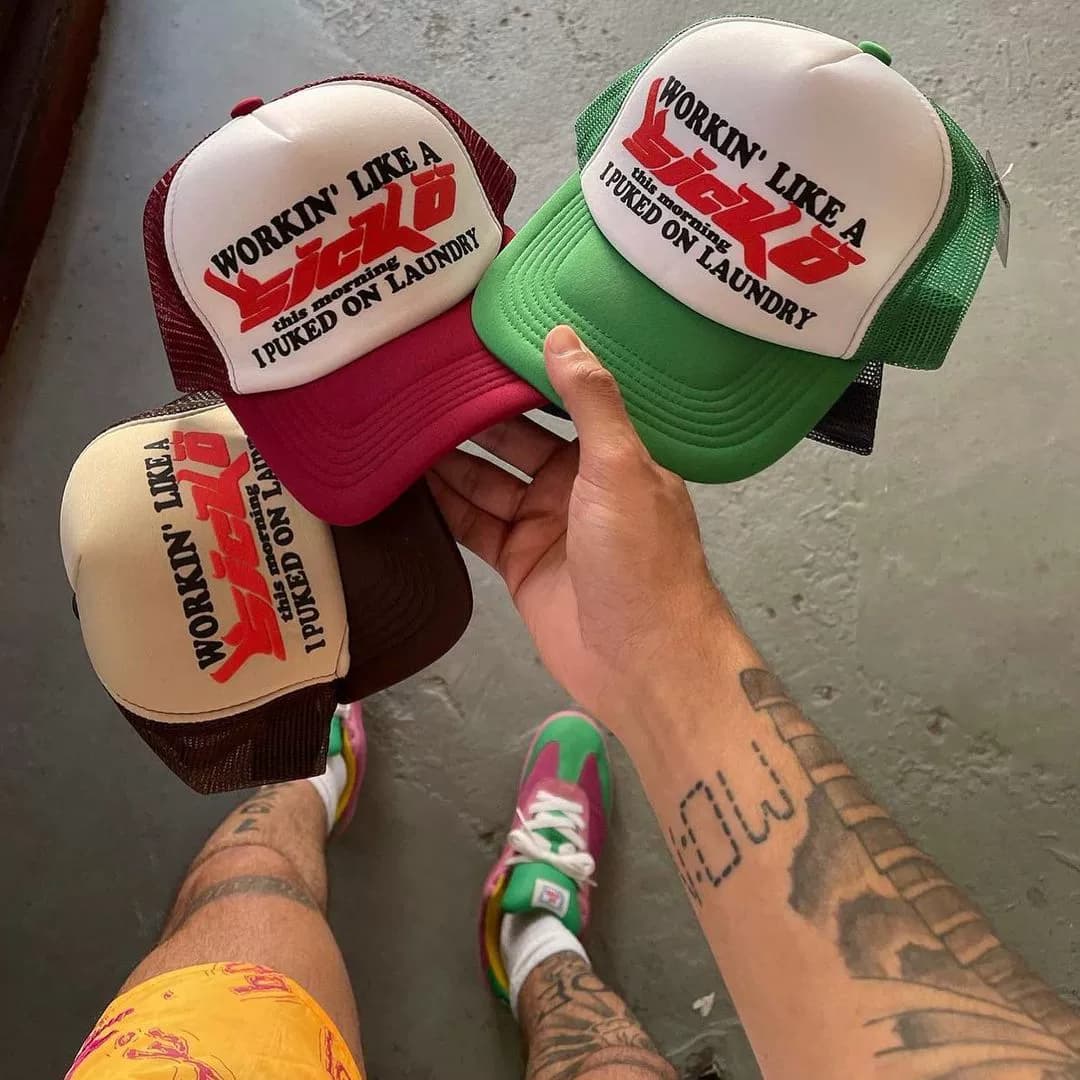 IAN CONNOR SICKO TRUCKER HAT American retro truck cap baseball cap Atlanta Limited - JoyaGoo Spreadsheet