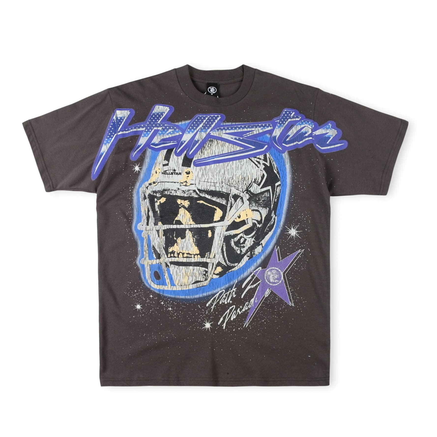 2023 Summer Creative Fun Skull Helmet Printing Men and Women Loose Hip-Hop Cotton Round Neck Tide Brand Short Sleeve T-Shirt - JoyaGoo Spreadsheet