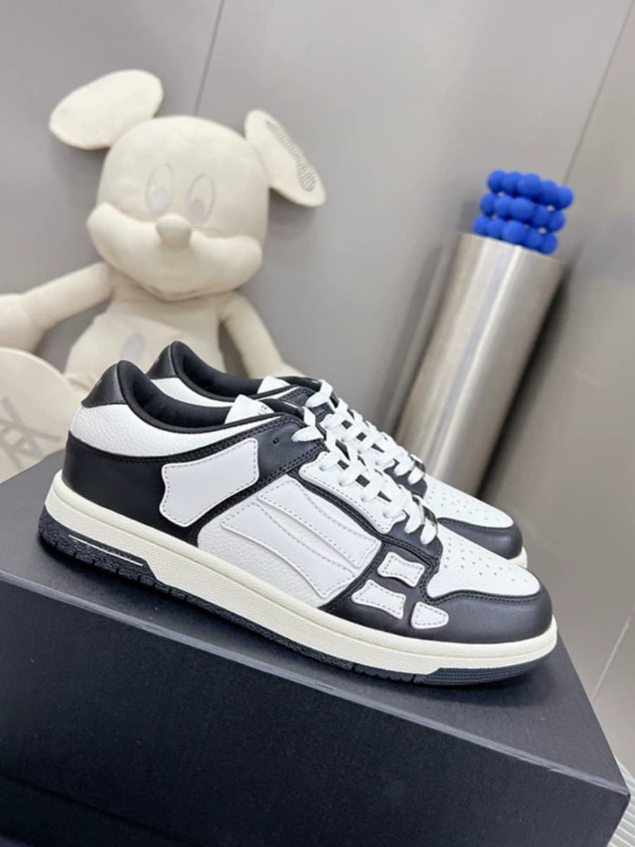 Fashion men's shoes black and white bone shoes couple genuine leather breathable summer flat shoes Yang Mi Wang Yibo sports casual shoes - JoyaGoo Spreadsheet