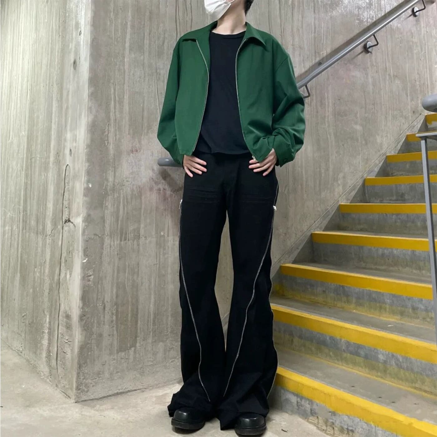 [Ready stock] Ro style double-line zipper cow king banana loose casual straight flared denim trousers - JoyaGoo Spreadsheet