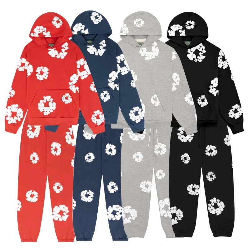 美式潮牌DENIM TEARS HOODIE木棉花卫衣男士秋冬季ins连帽衫女