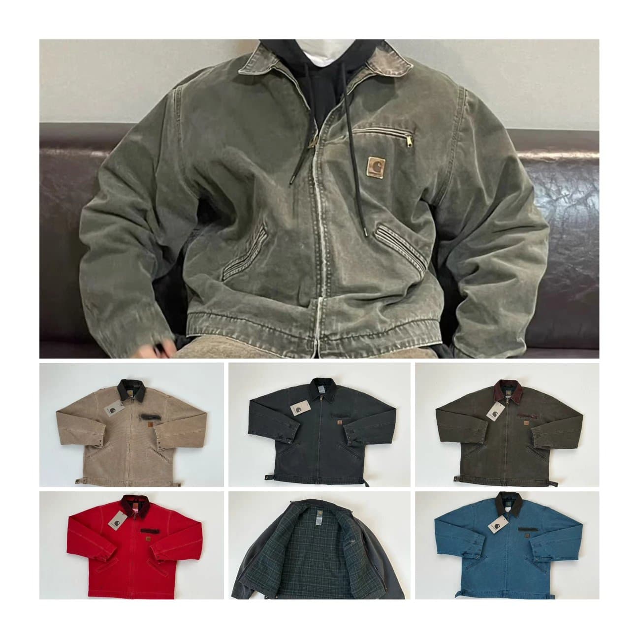 Five colors are released#【Quality bought with eyes closed】Original quality Car Kaha T J97 second-hand washed distressed jacket for men and women - JoyaGoo Spreadsheet