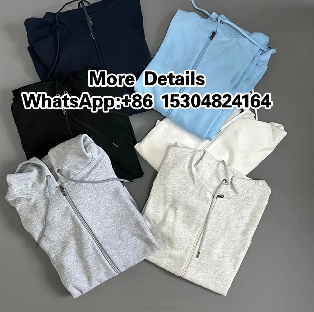Double-sided fabric zip-up hooded sweatshirt - JoyaGoo Spreadsheet