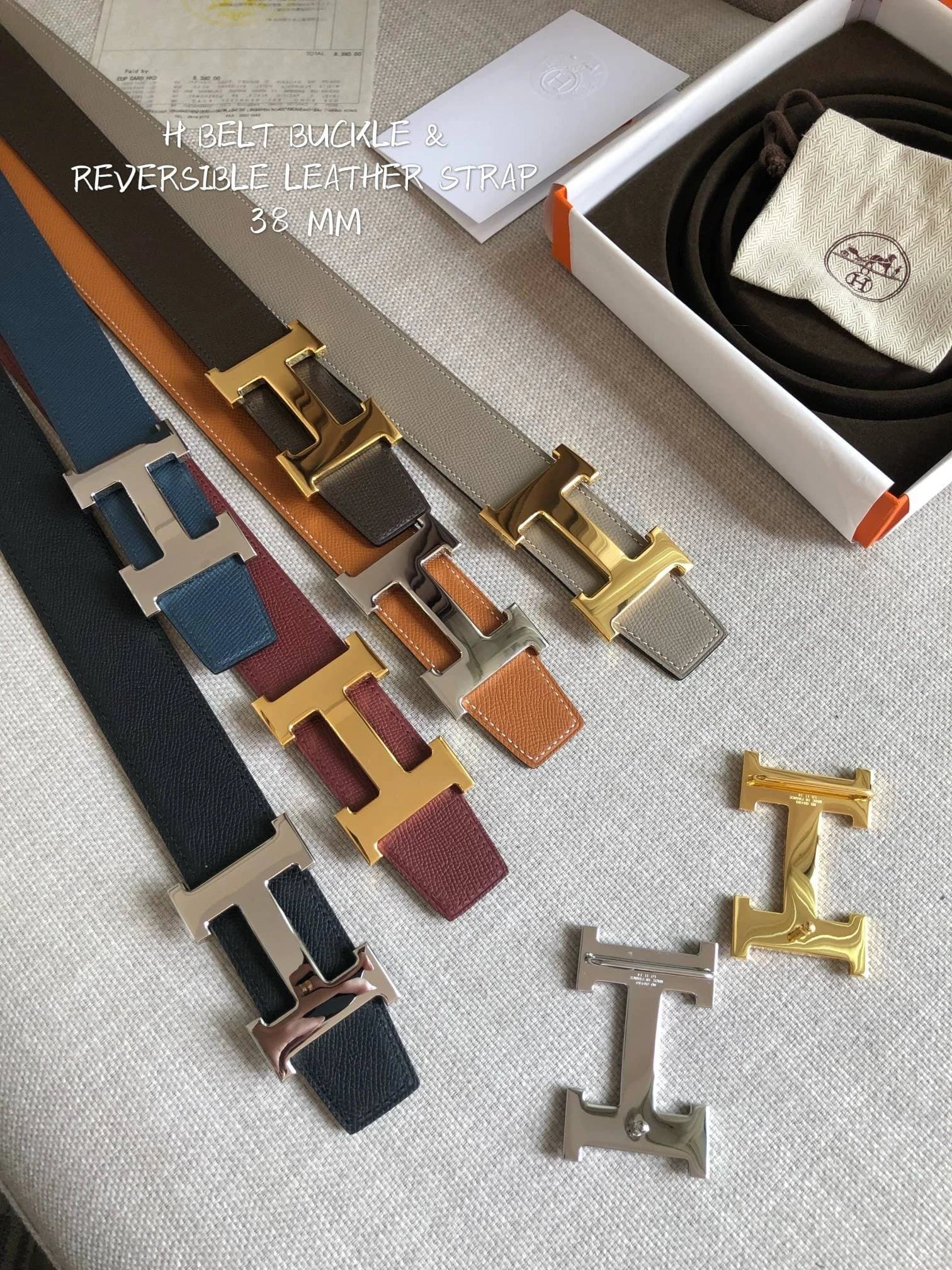 [High-quality stock] New top-grain cowhide belt for men and women, H-buckle business casual double-sided belt - JoyaGoo Spreadsheet