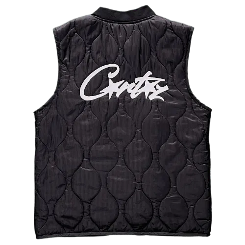 corteiz vest Guerillaz Lightweight Quilted Black – photo 2